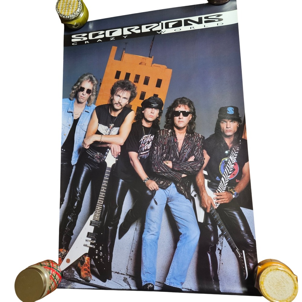 Scorpions Crazy World Vintage 1990 Promo Album Poster 24x36 PolyGram Records